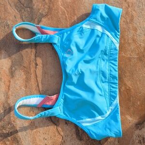 Moving Comfort teal sports bra 34B